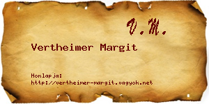 Vertheimer Margit névjegykártya